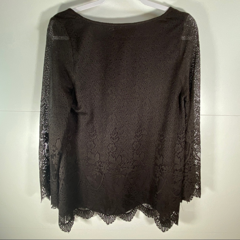 LAST CHANCE $5 SALE Dark Chocolate Lace Blouse - Picture 2 of 9